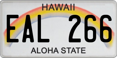 HI license plate EAL266