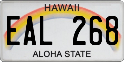 HI license plate EAL268