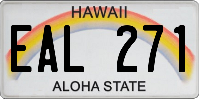 HI license plate EAL271