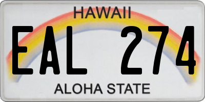 HI license plate EAL274