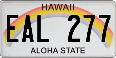 HI license plate EAL277