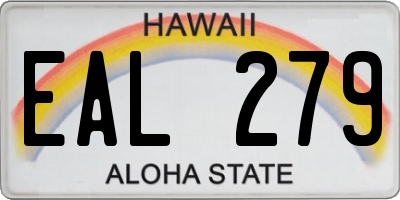 HI license plate EAL279