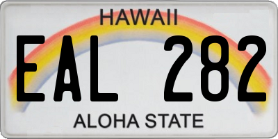 HI license plate EAL282