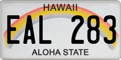 HI license plate EAL283