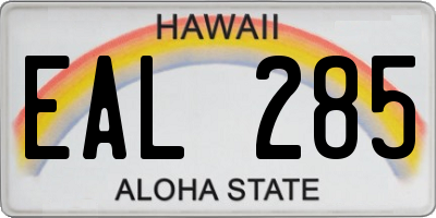 HI license plate EAL285