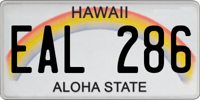 HI license plate EAL286