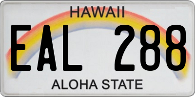 HI license plate EAL288