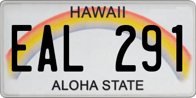 HI license plate EAL291