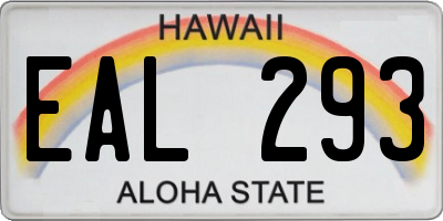 HI license plate EAL293