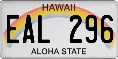 HI license plate EAL296