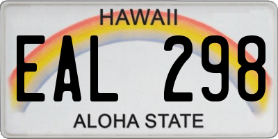 HI license plate EAL298