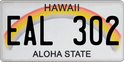 HI license plate EAL302