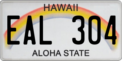 HI license plate EAL304