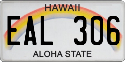 HI license plate EAL306