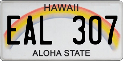 HI license plate EAL307