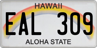 HI license plate EAL309