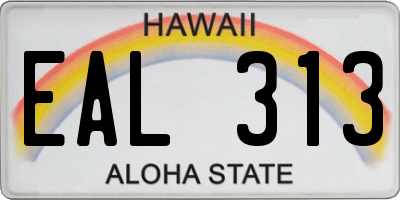 HI license plate EAL313