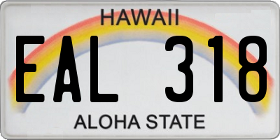 HI license plate EAL318