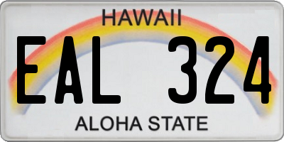 HI license plate EAL324