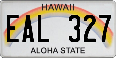 HI license plate EAL327