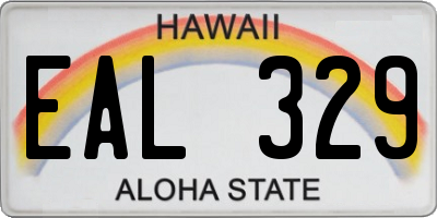 HI license plate EAL329