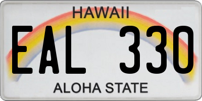 HI license plate EAL330