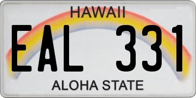 HI license plate EAL331