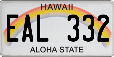 HI license plate EAL332