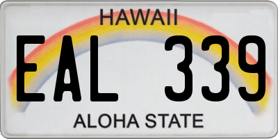 HI license plate EAL339