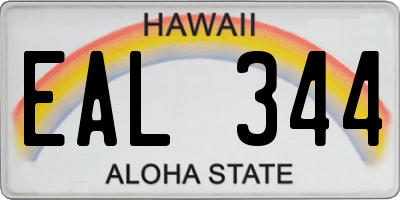 HI license plate EAL344