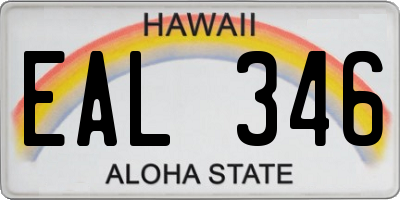 HI license plate EAL346