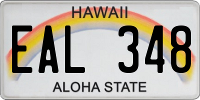 HI license plate EAL348