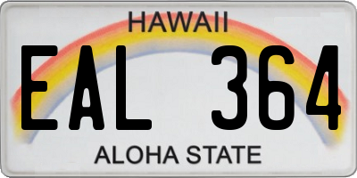 HI license plate EAL364