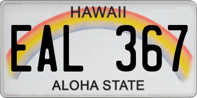 HI license plate EAL367