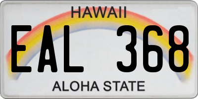 HI license plate EAL368