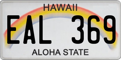 HI license plate EAL369