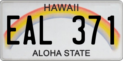 HI license plate EAL371