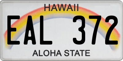 HI license plate EAL372