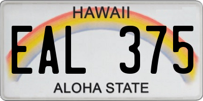 HI license plate EAL375