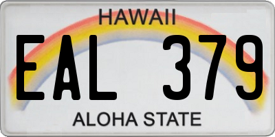 HI license plate EAL379