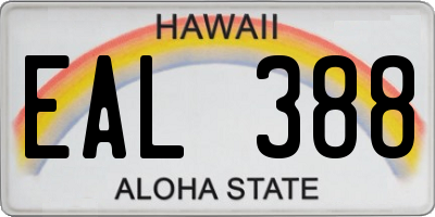 HI license plate EAL388