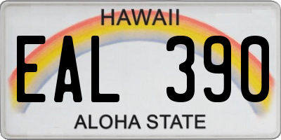 HI license plate EAL390