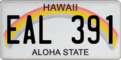 HI license plate EAL391