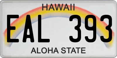 HI license plate EAL393