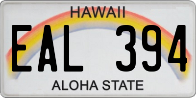 HI license plate EAL394