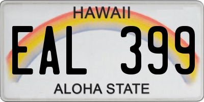 HI license plate EAL399