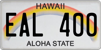 HI license plate EAL400