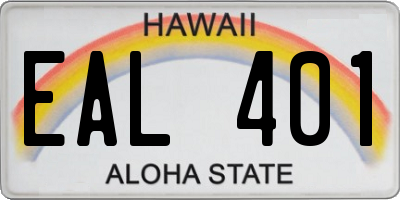 HI license plate EAL401