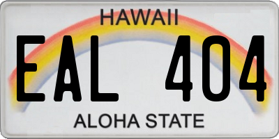 HI license plate EAL404