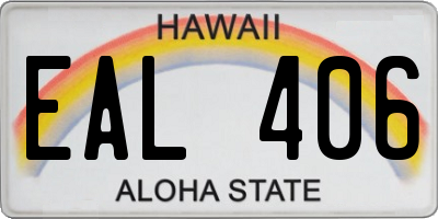 HI license plate EAL406